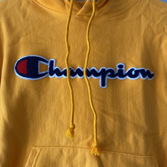 Champion Reverse Weave mustard yellow hoodie - Picture 2 of 6